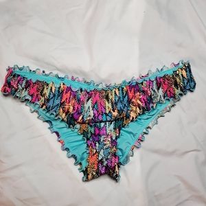 Shade&Shore Rainbow colorful ruched Bikini Bottoms